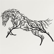 Görseli Galeri görüntüleyiciye yükleyin, Ağaç At metal Duvar Dekoru