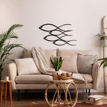 Görseli Galeri görüntüleyiciye yükleyin, 4lü Balık Metal Duvar Dekoru