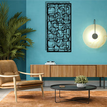 Görseli Galeri görüntüleyiciye yükleyin, Geometrik Panel 2 Dikey Metal Duvar Dekoru