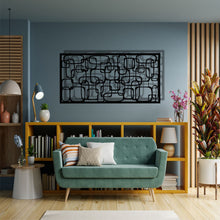 Görseli Galeri görüntüleyiciye yükleyin, Geometrik Panel 2 Yatay Metal Duvar Dekoru