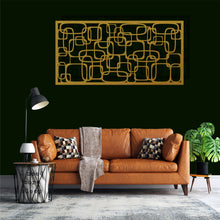 Görseli Galeri görüntüleyiciye yükleyin, Geometrik Panel 2 Yatay Metal Duvar Dekoru