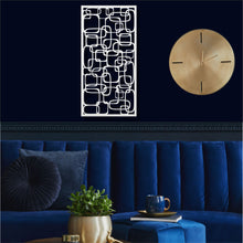 Görseli Galeri görüntüleyiciye yükleyin, Geometrik Panel 2 Dikey Metal Duvar Dekoru