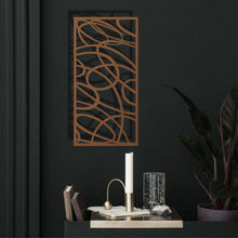 Görseli Galeri görüntüleyiciye yükleyin, Geometrik Panel 3 Dikey Metal Duvar Dekoru