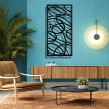 Görseli Galeri görüntüleyiciye yükleyin, Geometrik Panel 3 Dikey Metal Duvar Dekoru