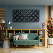 Görseli Galeri görüntüleyiciye yükleyin, Geometrik Panel 4 Yatay Metal Duvar Dekoru