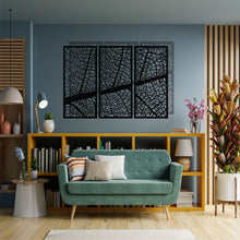 Görseli Galeri görüntüleyiciye yükleyin, Geometrik Panel 5 Yatay Metal Duvar Dekoru