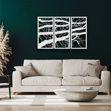 Görseli Galeri görüntüleyiciye yükleyin, Ağaç Dalı 3 Panel Metal Duvar Dekoru