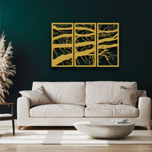 Görseli Galeri görüntüleyiciye yükleyin, Ağaç Dalı 3 Panel Metal Duvar Dekoru