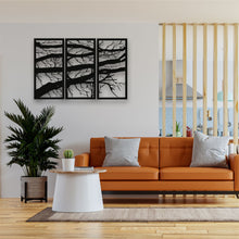 Görseli Galeri görüntüleyiciye yükleyin, Ağaç Dalı 3 Panel Metal Duvar Dekoru