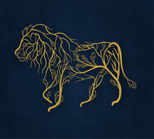 Görseli Galeri görüntüleyiciye yükleyin, Ağaç Aslan Metal Duvar Dekoru