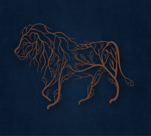 Görseli Galeri görüntüleyiciye yükleyin, Ağaç Aslan Metal Duvar Dekoru