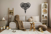 Görseli Galeri görüntüleyiciye yükleyin, Mandala Fil Metal Duvar Dekoru