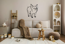 Görseli Galeri görüntüleyiciye yükleyin, Komik Domuz Metal Duvar Dekoru