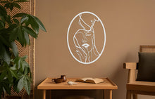 Görseli Galeri görüntüleyiciye yükleyin, Elips Erkek Kadın Minimal Metal Duvar Dekoru