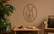 Görseli Galeri görüntüleyiciye yükleyin, Elips Erkek Kadın Minimal Metal Duvar Dekoru