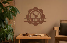 Görseli Galeri görüntüleyiciye yükleyin, Geyikli Tabela Metal Duvar Dekoru