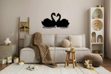 Görseli Galeri görüntüleyiciye yükleyin, Kuğular Metal Duvar Dekoru