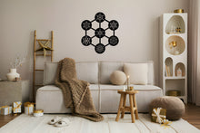 Görseli Galeri görüntüleyiciye yükleyin, Kar Molekülü Metal Duvar Dekoru