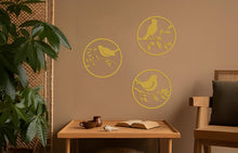 Görseli Galeri görüntüleyiciye yükleyin, Yuvarlak Kuşlar Metal Duvar Dekoru