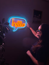 Görseli Galeri görüntüleyiciye yükleyin, Hello Neon Metal Tabela
