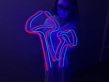 Görseli Galeri görüntüleyiciye yükleyin, Mushrooms Neon Metal Tabela