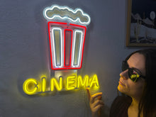 Görseli Galeri görüntüleyiciye yükleyin, Cinema Neon Metal Tabela