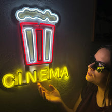 Görseli Galeri görüntüleyiciye yükleyin, Cinema Neon Metal Tabela