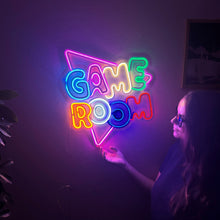 Görseli Galeri görüntüleyiciye yükleyin, Game Room Neon Metal Tabela