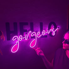 Görseli Galeri görüntüleyiciye yükleyin, Hello Gorgeous Neon Metal Tabela