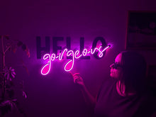 Görseli Galeri görüntüleyiciye yükleyin, Hello Gorgeous Neon Metal Tabela