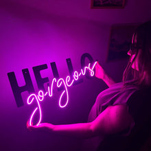 Görseli Galeri görüntüleyiciye yükleyin, Hello Gorgeous Neon Metal Tabela