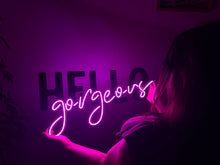 Görseli Galeri görüntüleyiciye yükleyin, Hello Gorgeous Neon Metal Tabela