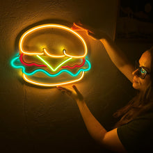 Görseli Galeri görüntüleyiciye yükleyin, Hamburger Neon Tabela