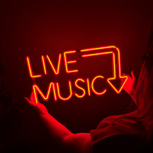 Görseli Galeri görüntüleyiciye yükleyin, Live Music Neon Tabela