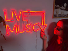 Görseli Galeri görüntüleyiciye yükleyin, Live Music Neon Tabela