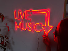 Görseli Galeri görüntüleyiciye yükleyin, Live Music Neon Tabela
