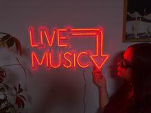 Görseli Galeri görüntüleyiciye yükleyin, Live Music Neon Tabela