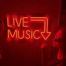 Görseli Galeri görüntüleyiciye yükleyin, Live Music Neon Tabela