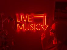 Görseli Galeri görüntüleyiciye yükleyin, Live Music Neon Tabela