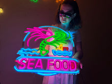 Görseli Galeri görüntüleyiciye yükleyin, Sea Food Neon Tabela