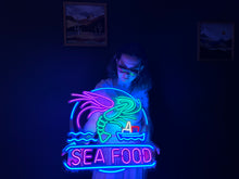 Görseli Galeri görüntüleyiciye yükleyin, Sea Food Neon Tabela