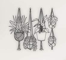 Görseli Galeri görüntüleyiciye yükleyin, Saksılar Metal Duvar Dekoru