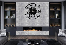 Görseli Galeri görüntüleyiciye yükleyin, Kuşlar Metal Duvar Saati