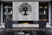 Görseli Galeri görüntüleyiciye yükleyin, Aile Ağacı Metal Duvar Saati