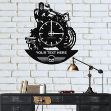 Görseli Galeri görüntüleyiciye yükleyin, Motosiklet Metal Duvar Saati