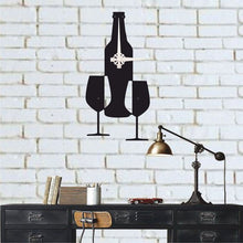 Görseli Galeri görüntüleyiciye yükleyin, Şarap Figürlü Metal Duvar Saati