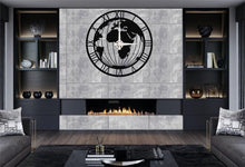 Görseli Galeri görüntüleyiciye yükleyin, Dünya Haritalı Metal Duvar Saati