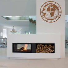 Görseli Galeri görüntüleyiciye yükleyin, Dünya Haritalı Metal Duvar Saati