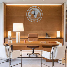 Görseli Galeri görüntüleyiciye yükleyin, Dünya Haritalı Metal Duvar Saati