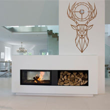 Görseli Galeri görüntüleyiciye yükleyin, Geyik Başı Figürlü Metal Duvar Saati